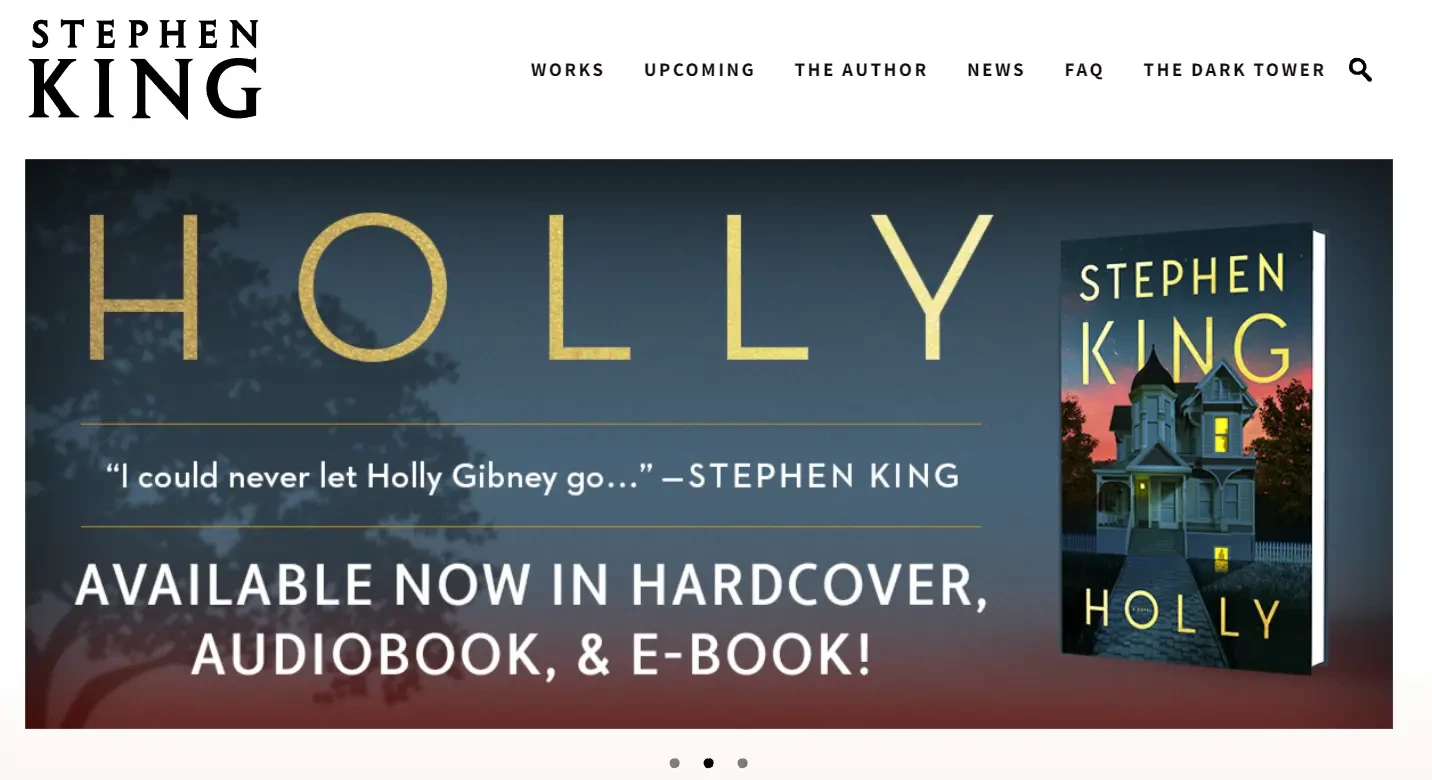 A header example for the personal website