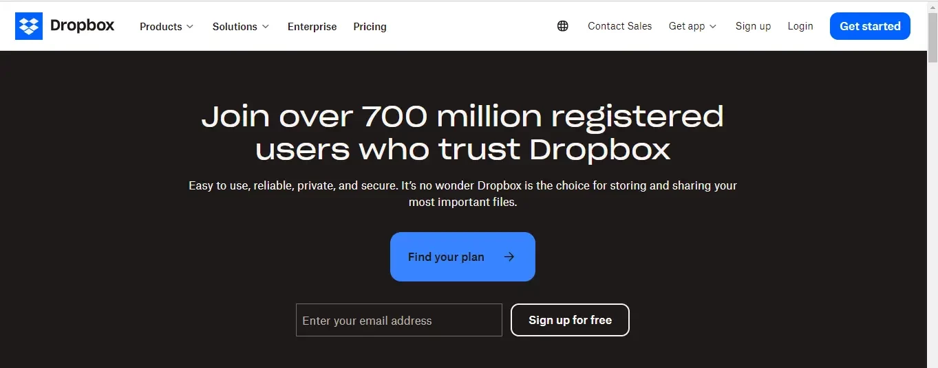 A header example for the SaaS niche