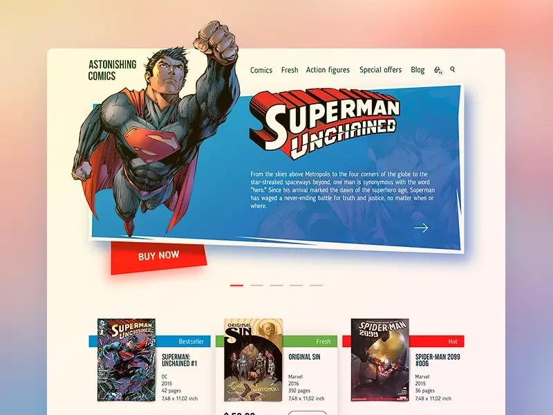 An example of creating a unique header on a website