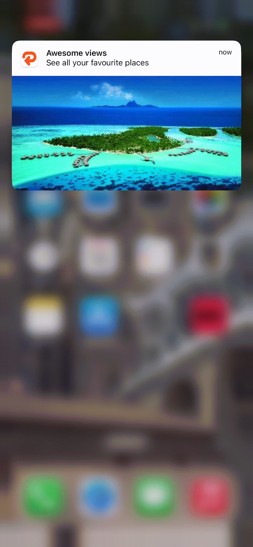 Image carousel in push notification