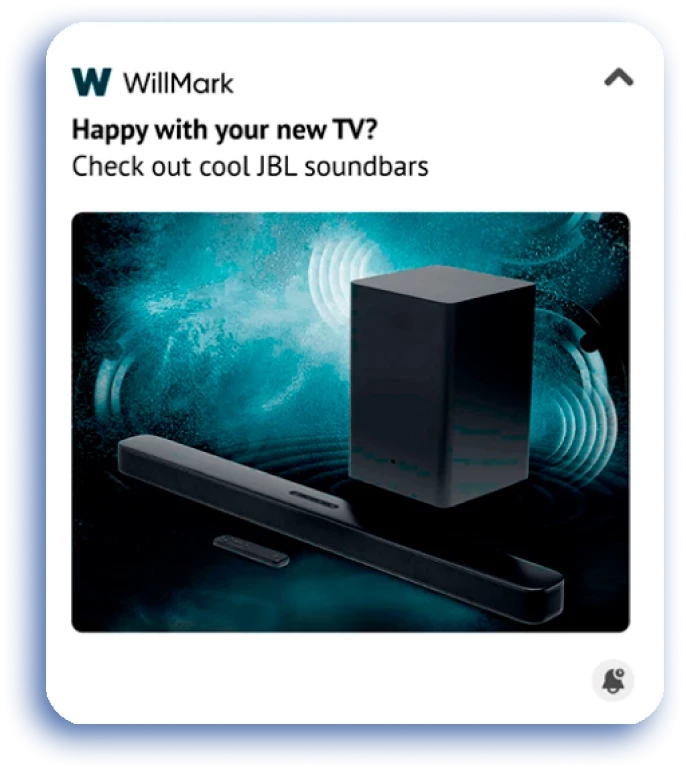 Example of a product recommendation