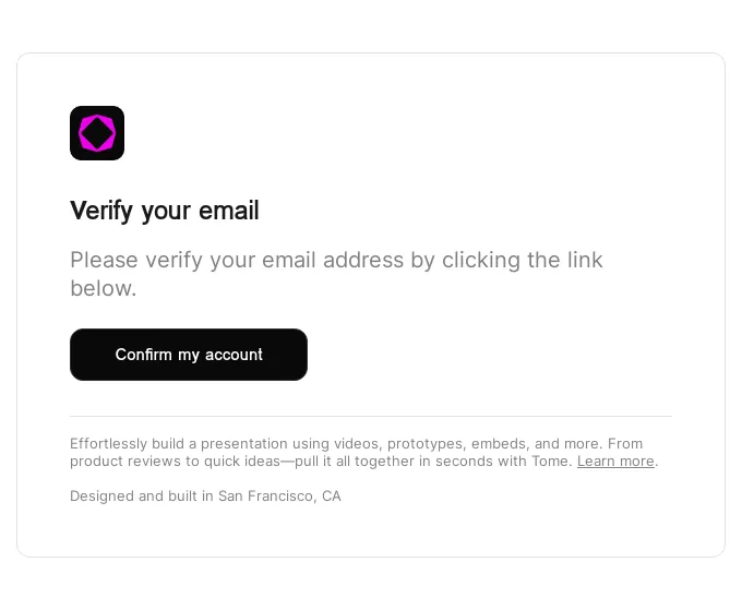 Double Opt-In email example