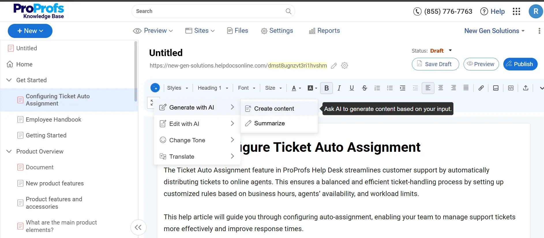 ProProfs Knowledge Base
