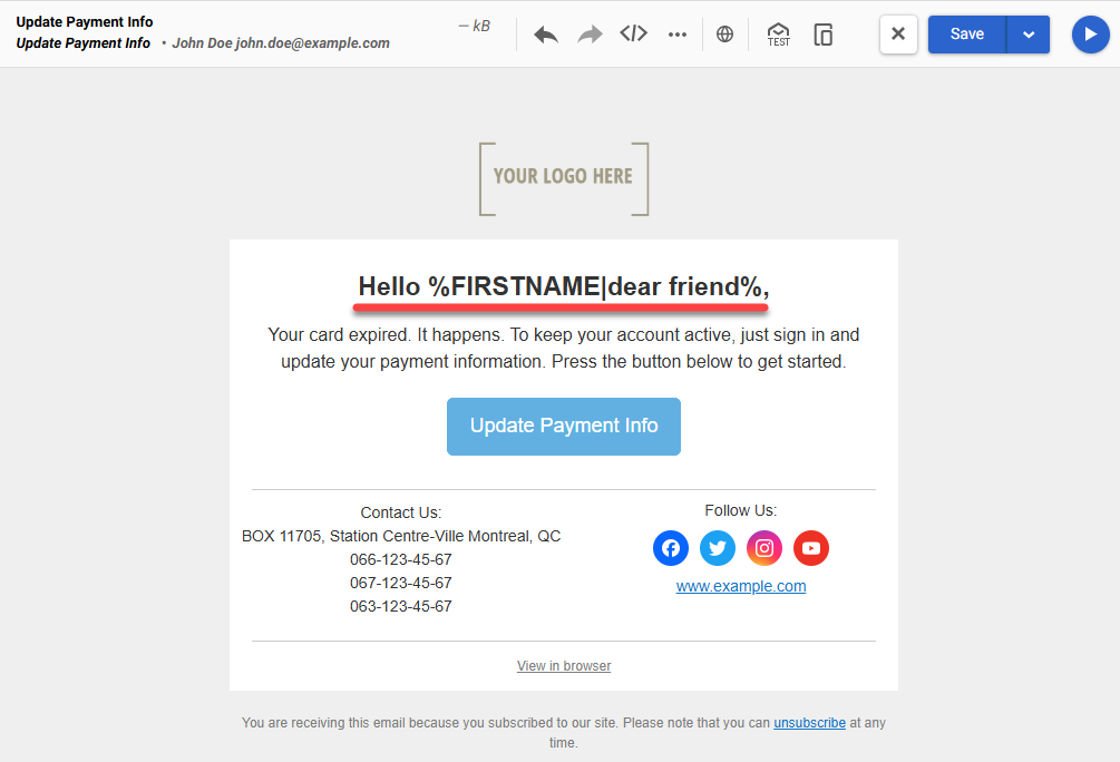 Merge tag usage example Merge tag usage example